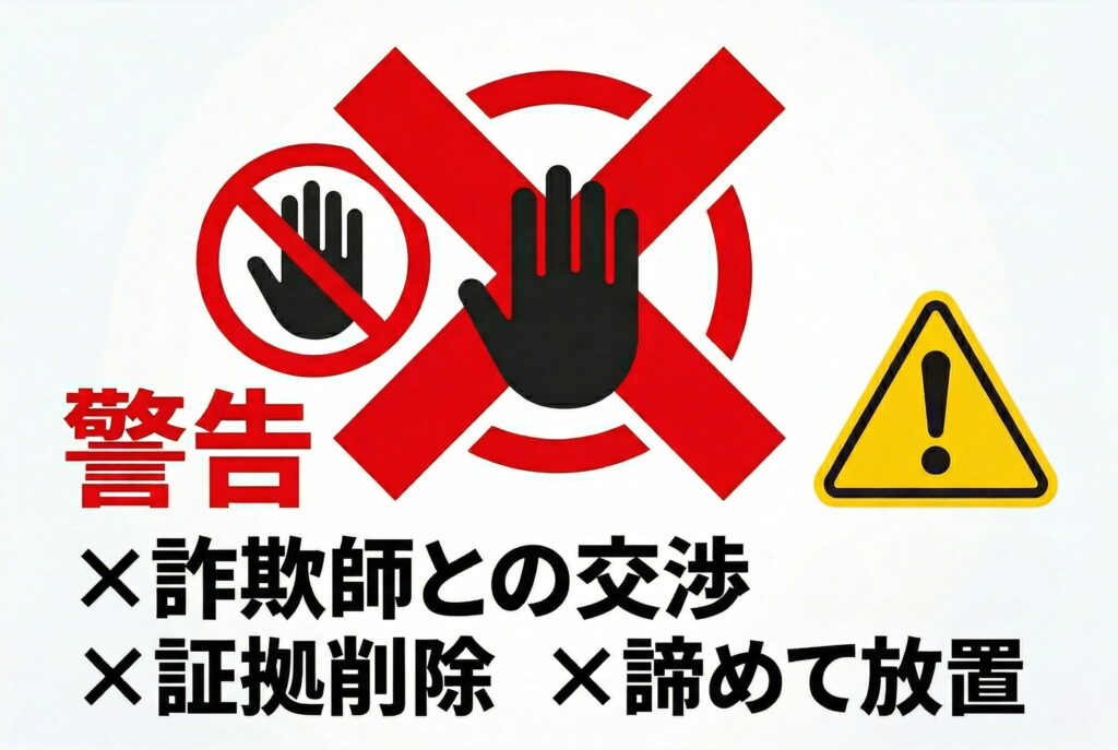 絶対にやってはいけないこと3つ