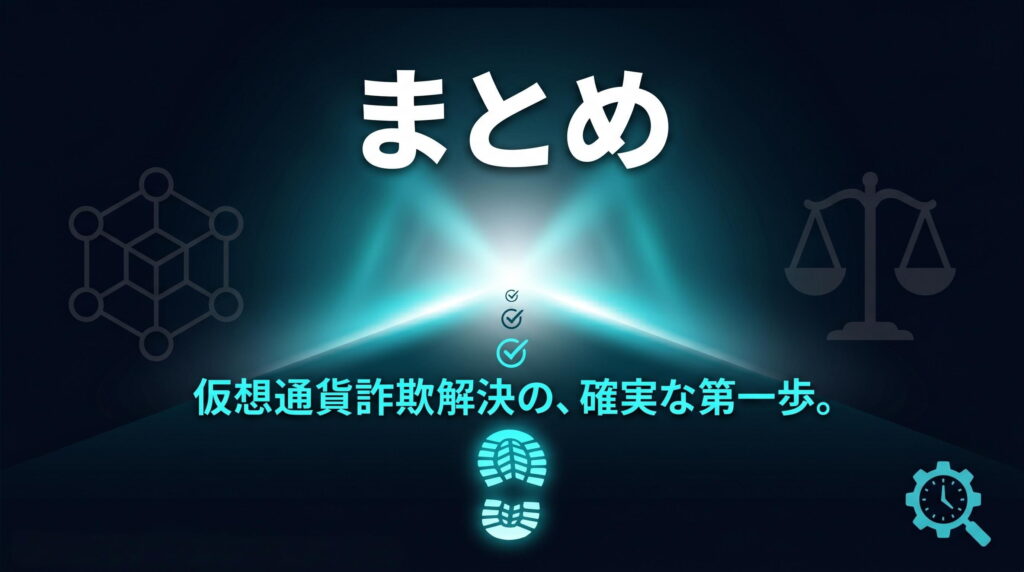 まとめ｜クロノス探偵事務所は仮想通貨詐欺の「第一歩」に最適