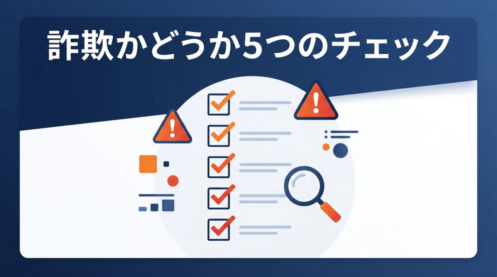 詐欺かどうか判断する5つのチェックポイント