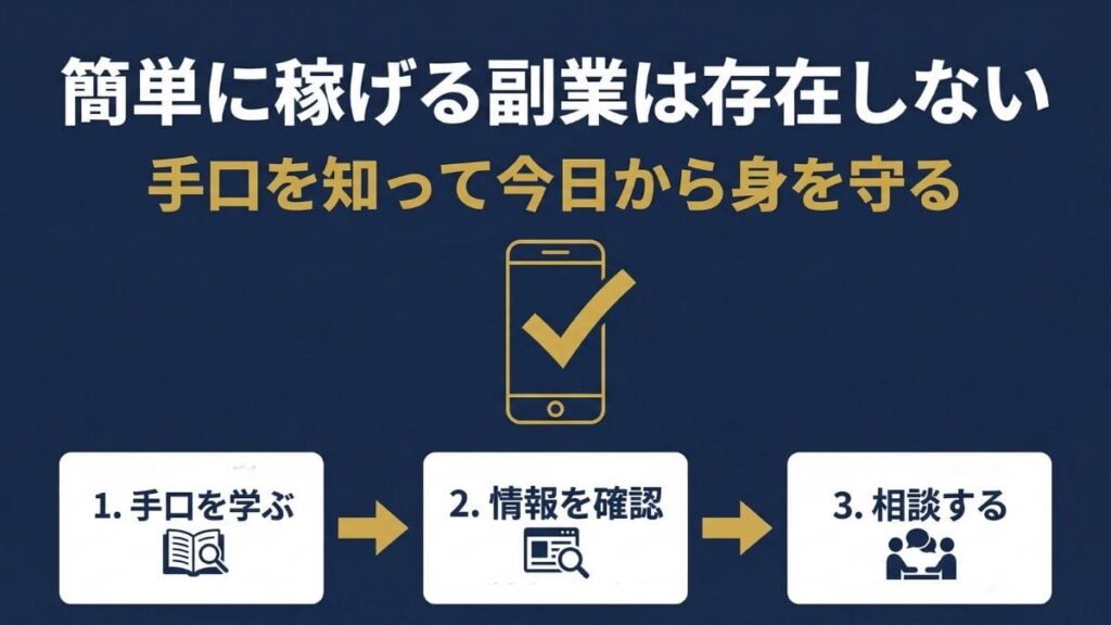 まとめ｜「スマホで簡単に稼げる」は存在しない