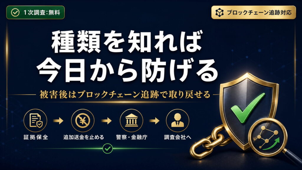 まとめ|仮想通貨詐欺は種類を知れば今日から防げる