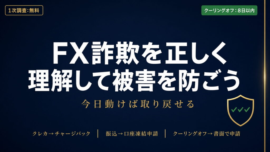 まとめ|FX詐欺を正しく理解して被害を防ごう