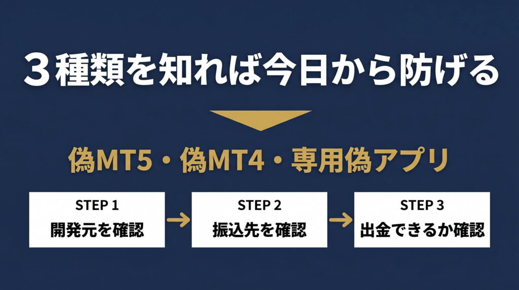 まとめ｜FX詐欺アプリ3種類を知って今日から見分けよう