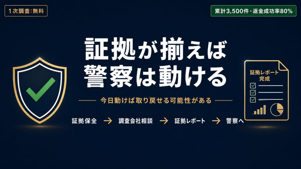 まとめ｜証拠が揃えば警察は動ける