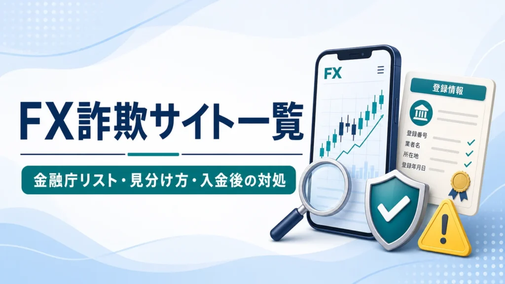 FX詐欺サイト一覧【2026年最新】｜金融庁の無登録業者リスト確認方法と被害後の対処法
