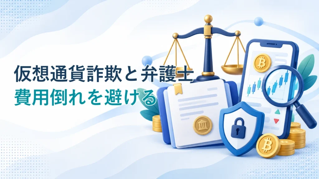 仮想通貨詐欺と弁護士｜費用倒れを避ける選び方・費用・相談前の証拠【2026年】