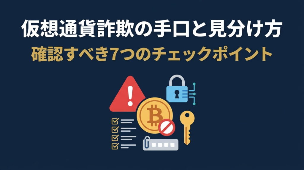 仮想通貨(暗号資産)詐欺の手口と見分け方｜確認すべき7つのチェックポイント