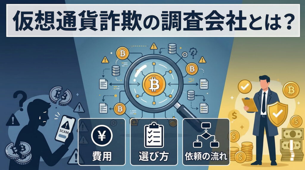 仮想通貨詐欺の調査会社とは？費用・選び方・手口別対応を徹底解説