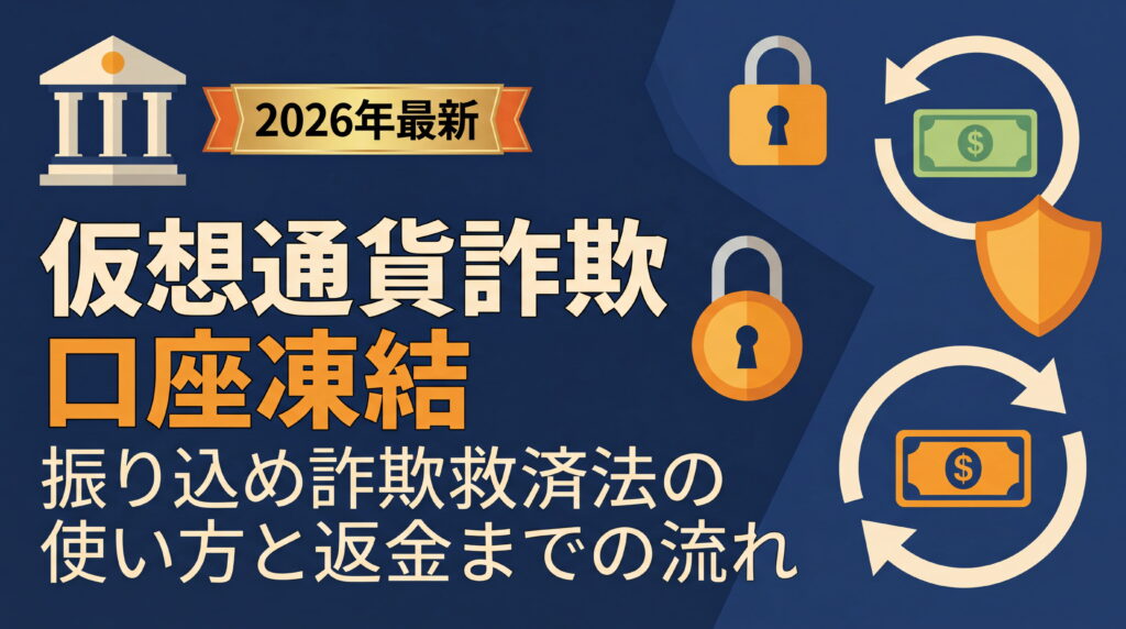 仮想通貨詐欺で口座凍結できる？振り込め詐欺救済法の使い方と返金までの流れ