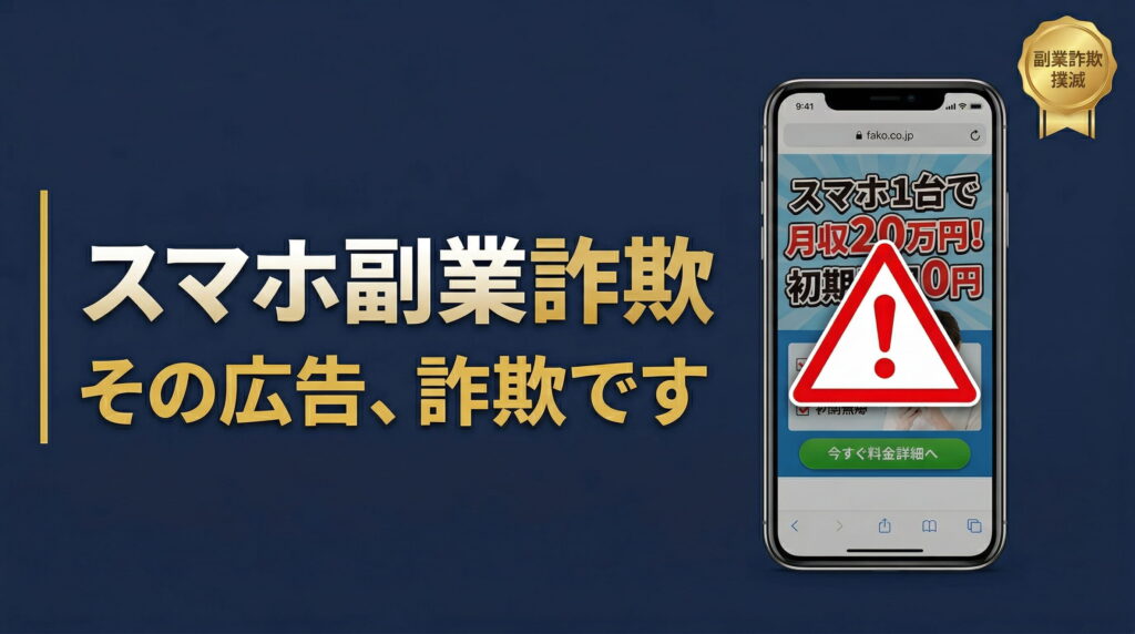 「スマホ1台で稼げる」は副業詐欺！よくある手口や対処法も解説