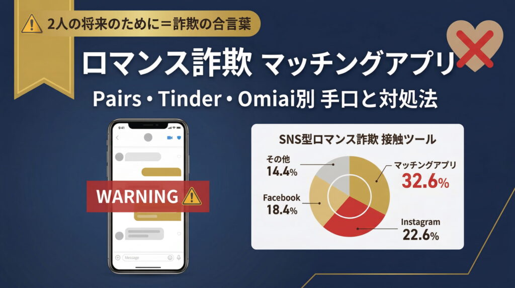 マッチングアプリ経由のロマンス詐欺とは？アプリ別手口や対処法を解説