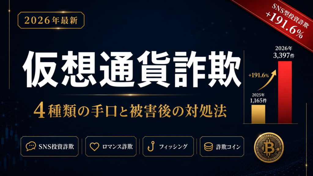 仮想通貨詐欺【2026年最新】｜種類と手口・被害後の対処法まで解説