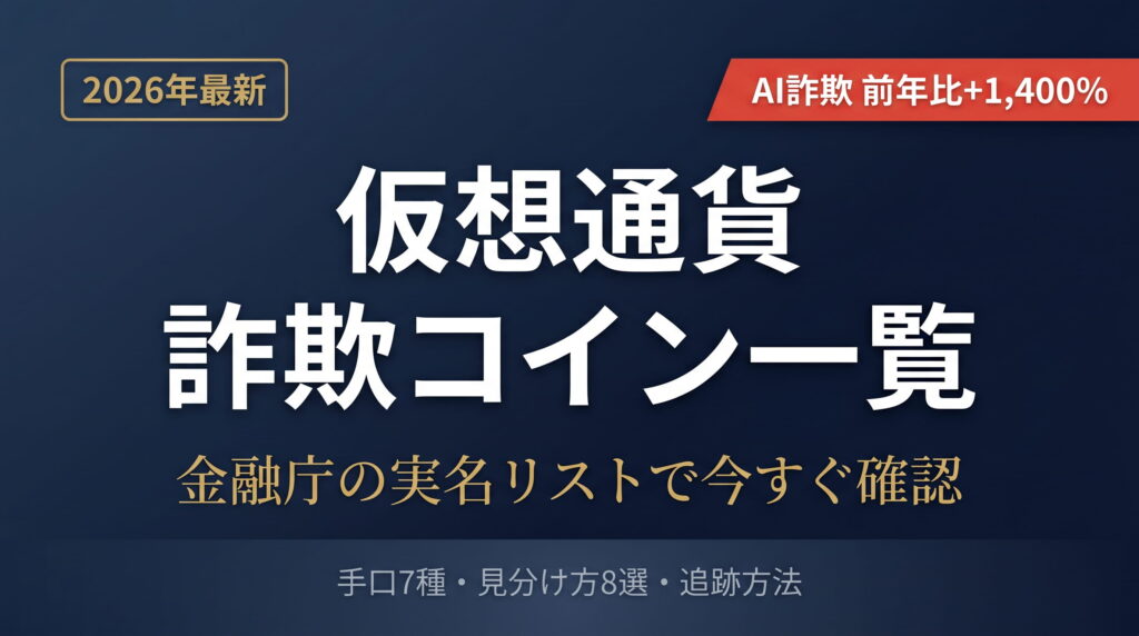 仮想通貨詐欺コイン一覧【2026年最新】｜実名リストと追跡方法
