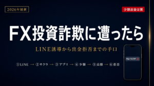 FX投資詐欺に遭ったら【2026年最新】｜LINE誘導から出金拒否までの手口と今すぐやること
