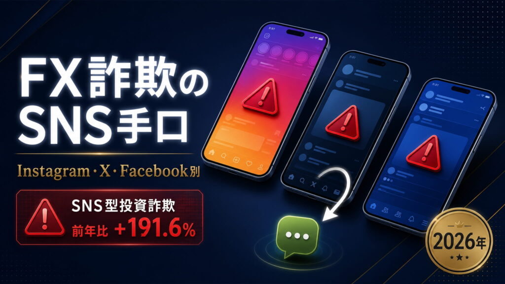 FX詐欺のSNS手口【2026年最新】｜Instagram・X・Facebook別の対処法