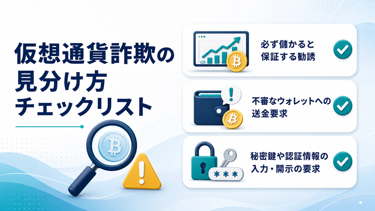 仮想通貨詐欺の見分け方チェックリスト
