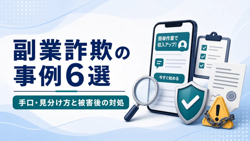 副業詐欺の事例6選【2026年】手口・見分け方と被害後の対処