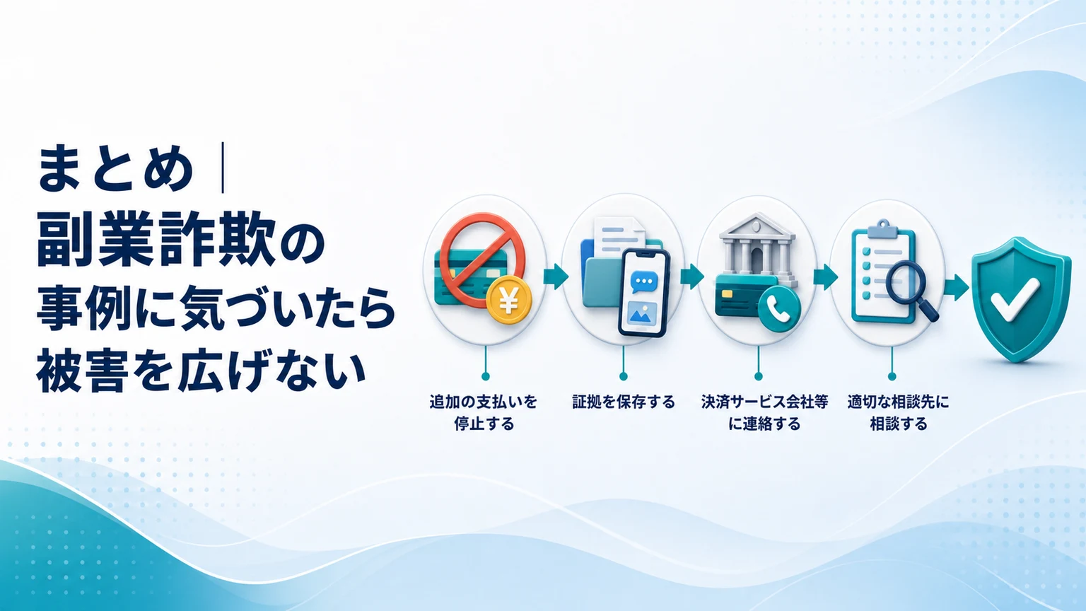 副業詐欺に気づいた後に被害を広げないためのまとめ