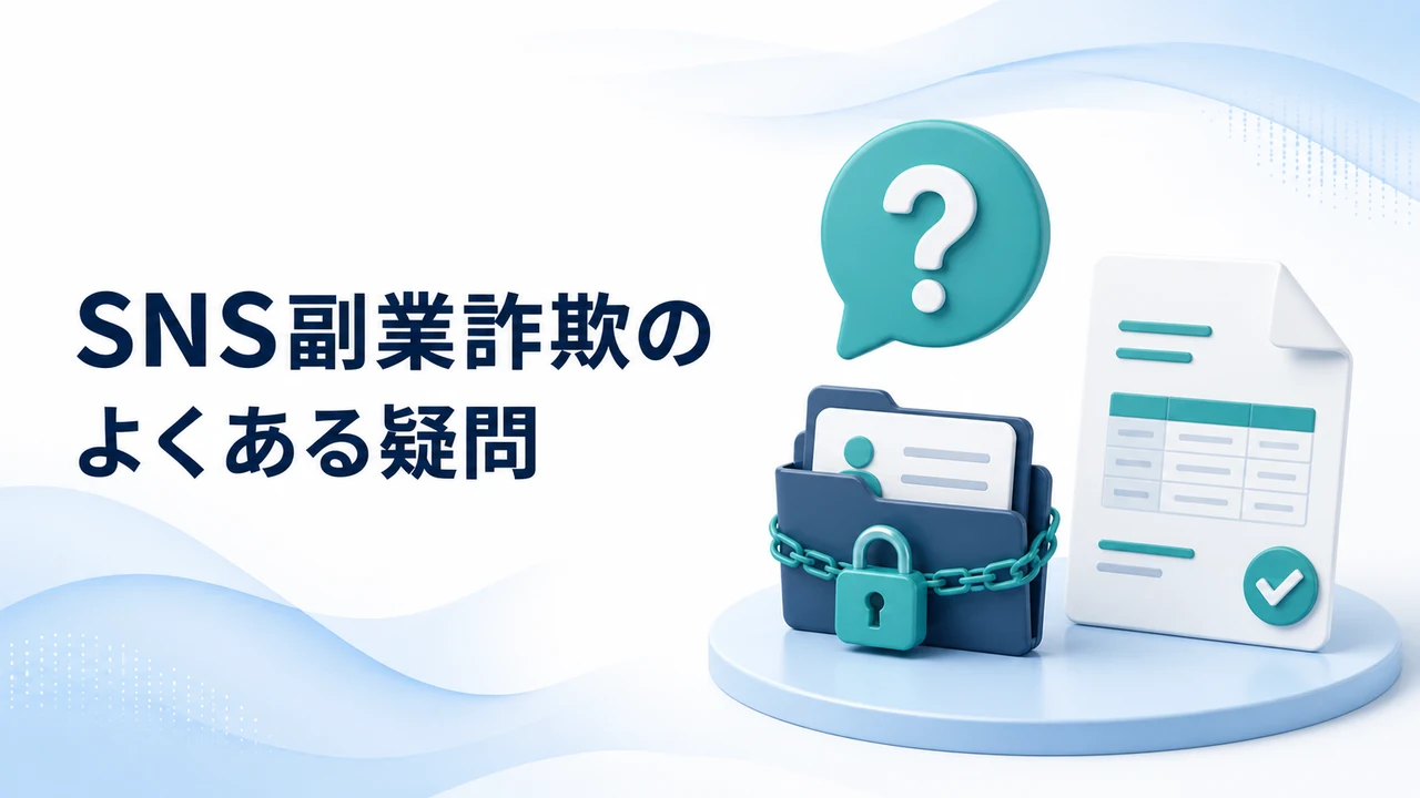 SNS副業詐欺でよくある疑問を示す図