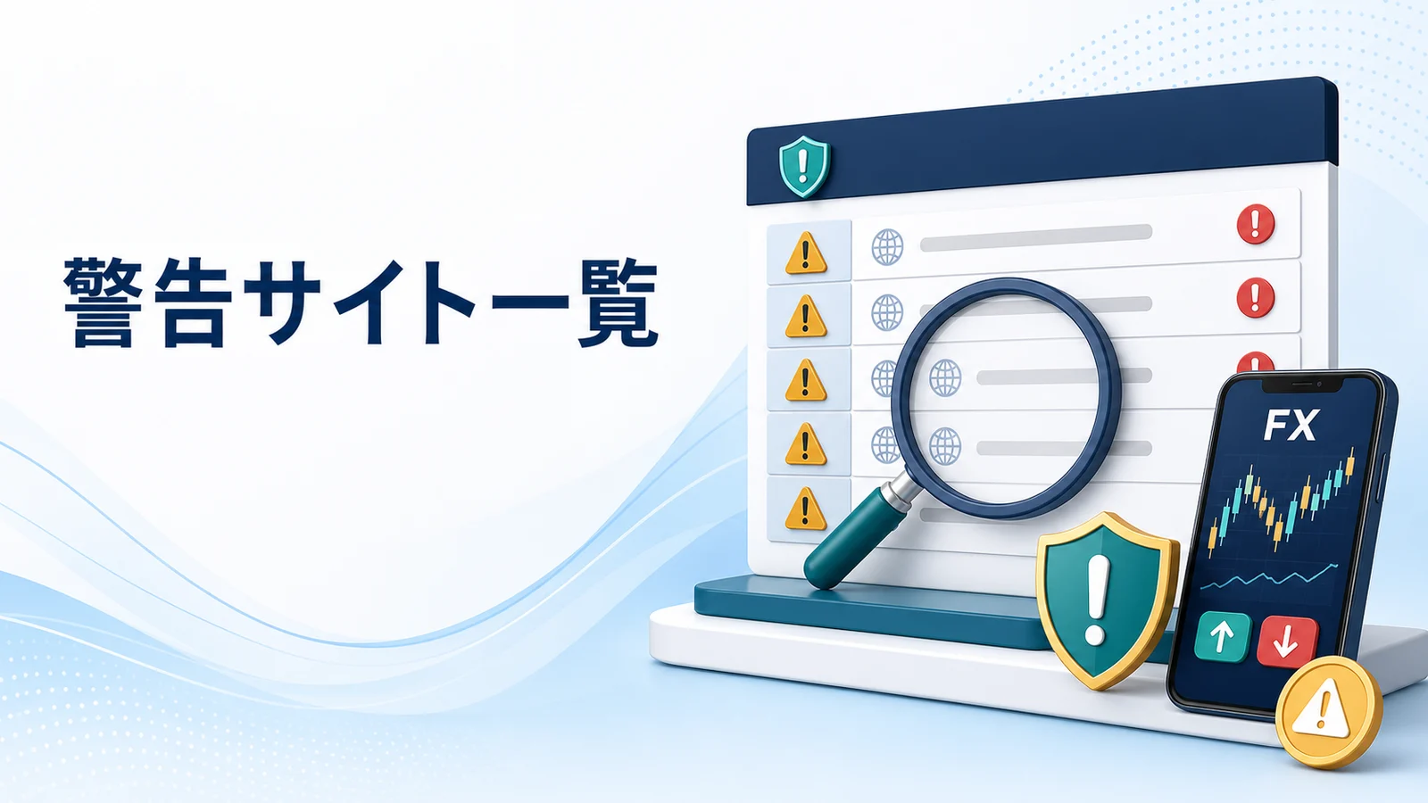 金融庁が警告したFX詐欺サイト一覧の確認イメージ