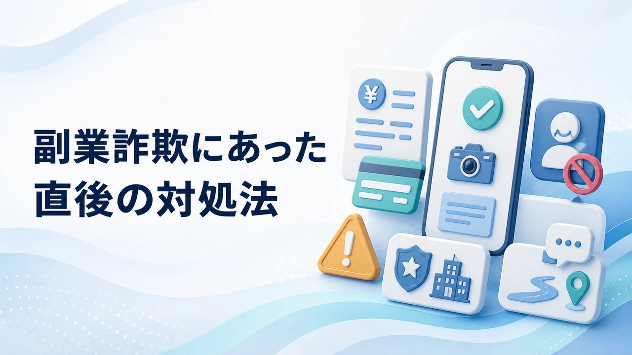 副業詐欺にあった直後の対処法