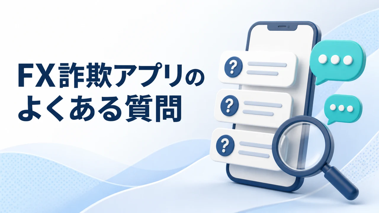 FX詐欺アプリのよくある質問を示す図