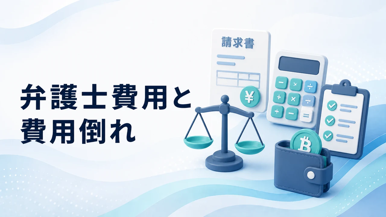 仮想通貨詐欺の弁護士費用と費用倒れ