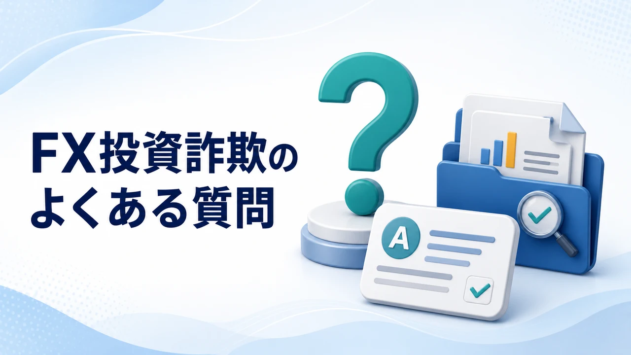 FX投資詐欺のよくある質問を示す図