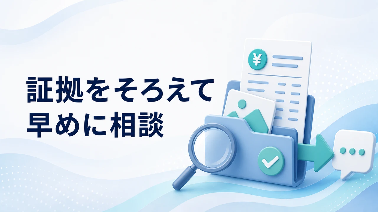 証拠をそろえて警察へ早めに相談