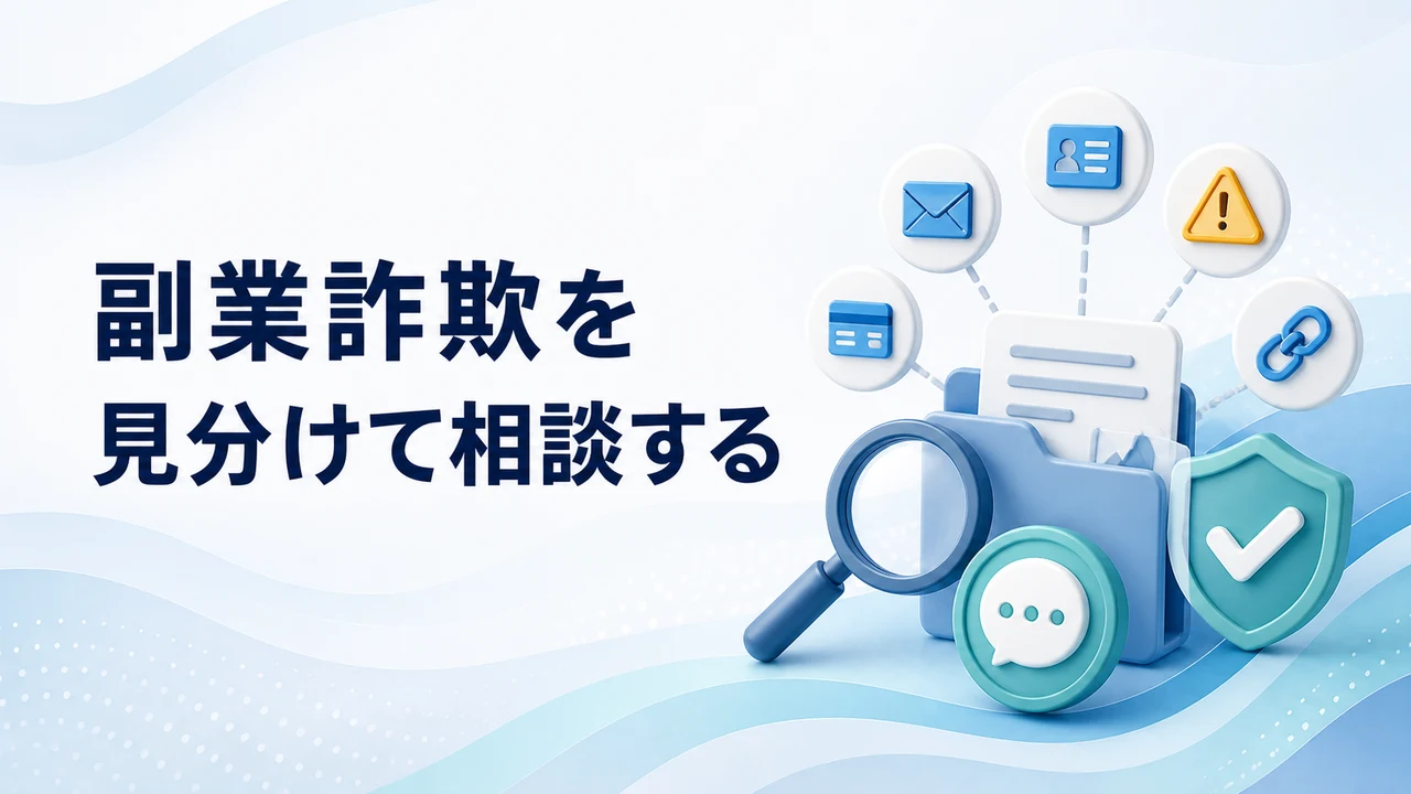 副業詐欺を見分けて相談する