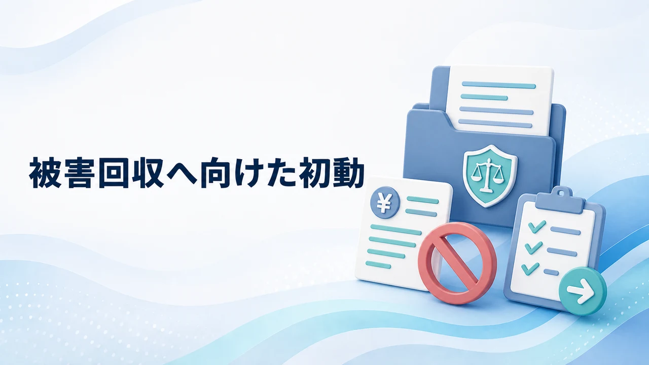 被害回収へ向けた初動