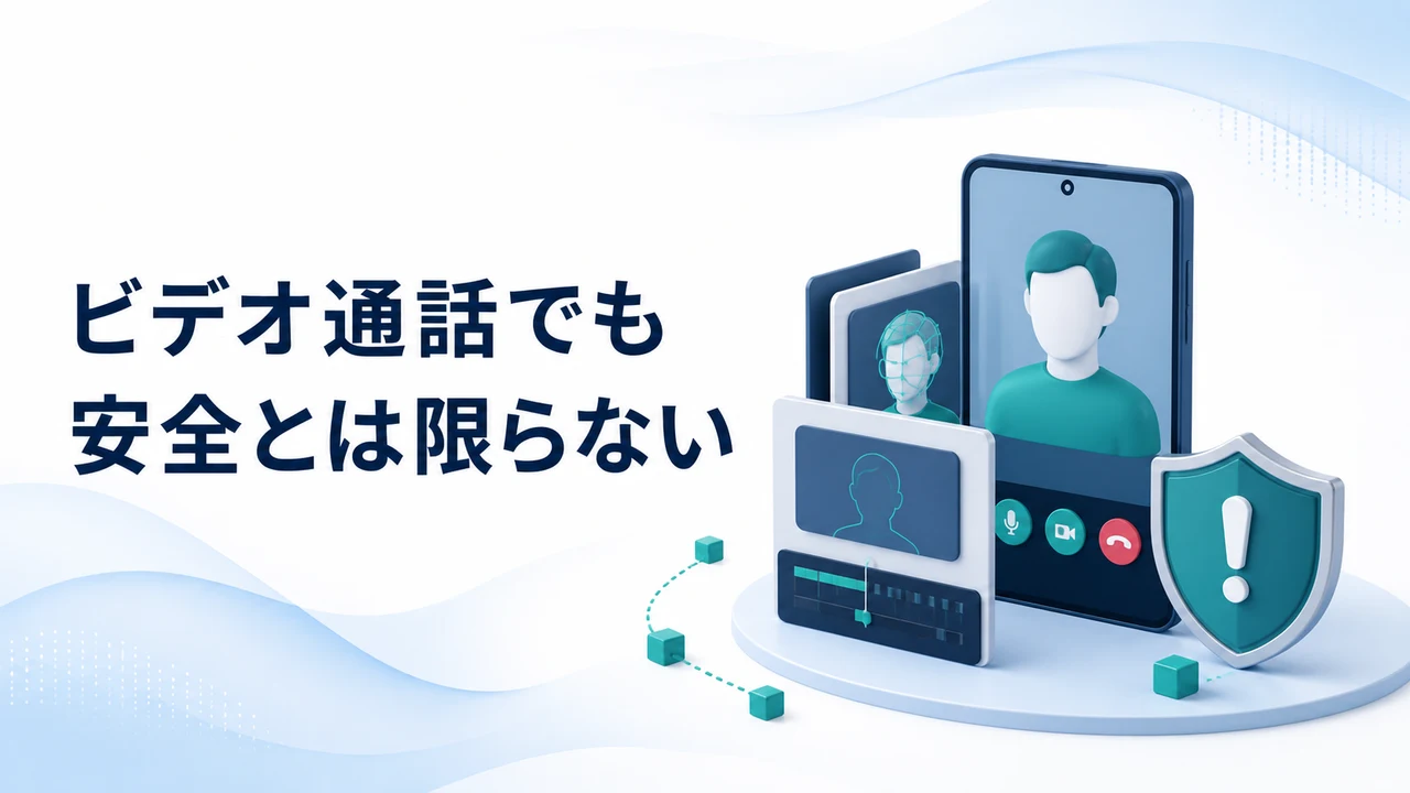 ロマンス詐欺はビデオ通話でも安全と判断できないを示す図