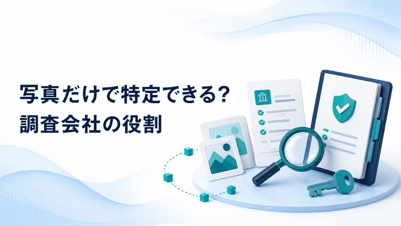 写真だけで相手を特定できる?調査会社に相談できることを示す図