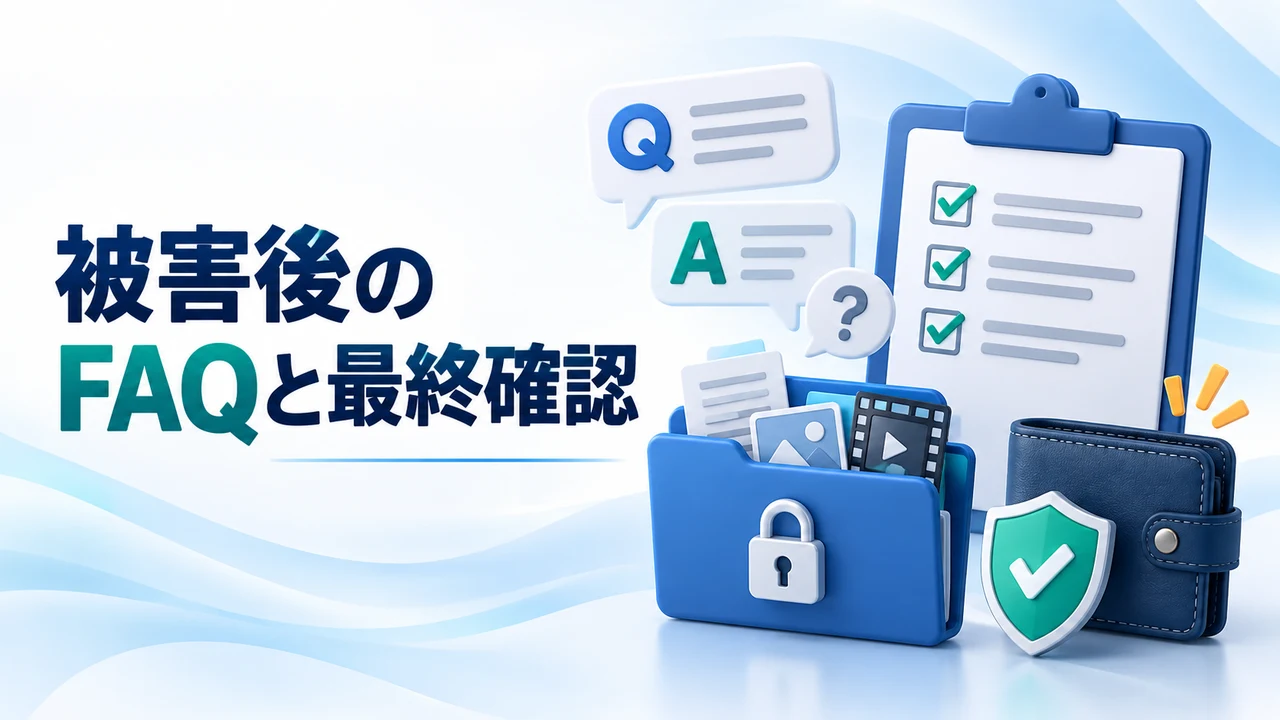 仮想通貨詐欺被害後のFAQと最終確認