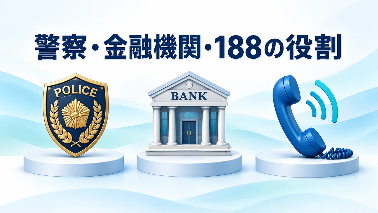 警察・金融機関・188の役割