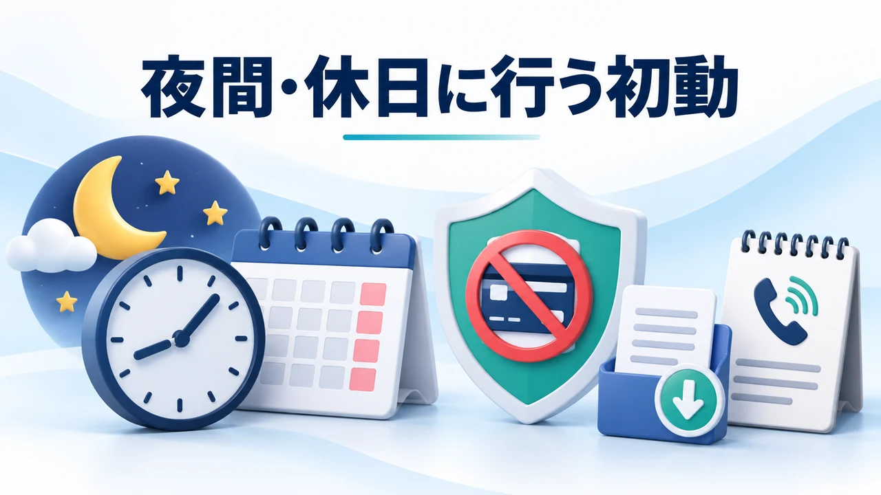 夜間・休日に行う初動