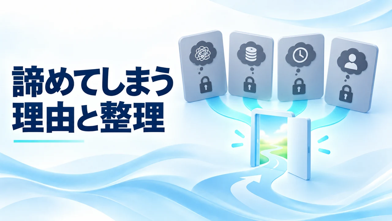 諦めてしまう理由と整理