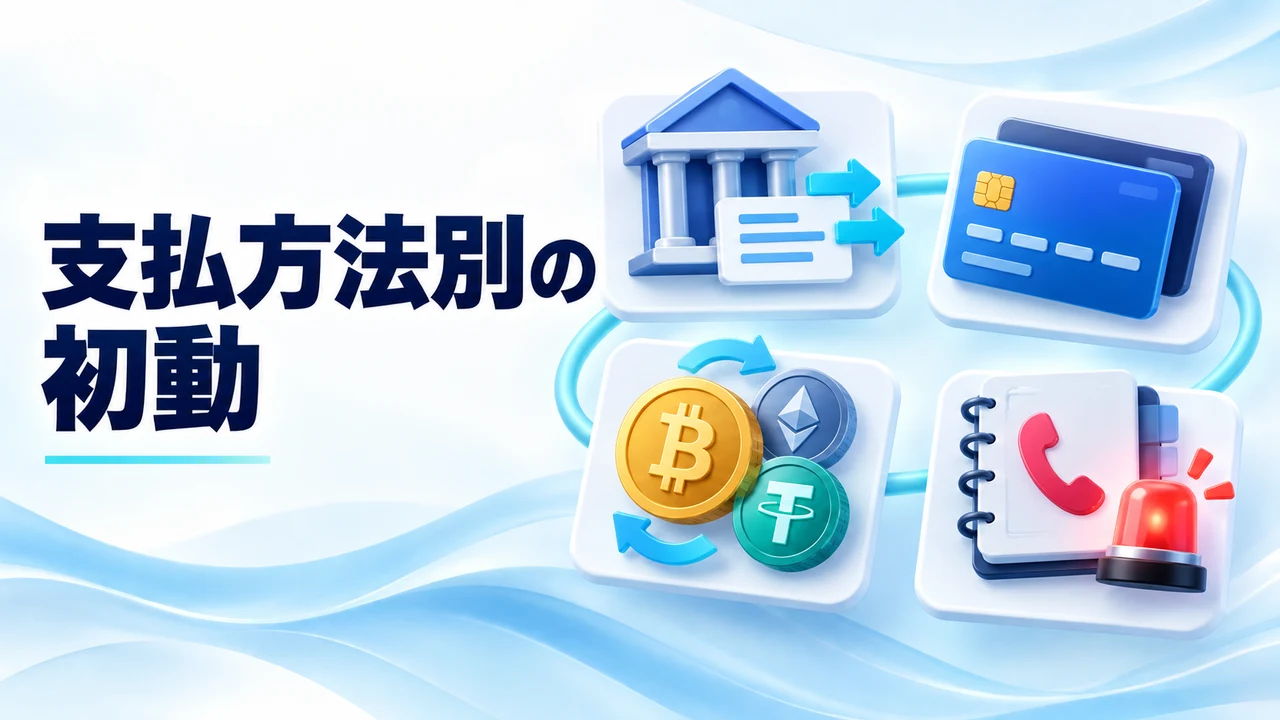 支払方法別の初動