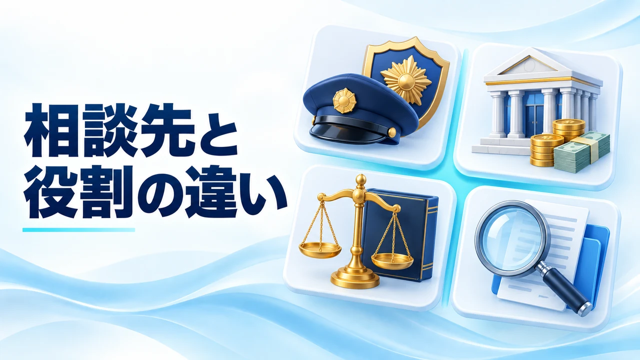 相談先と役割の違い