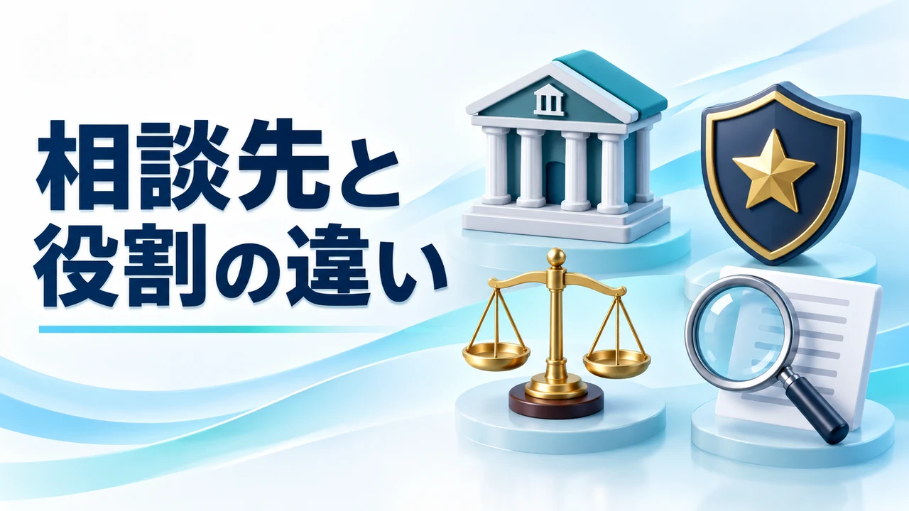 仮想通貨詐欺の相談先と役割の違い