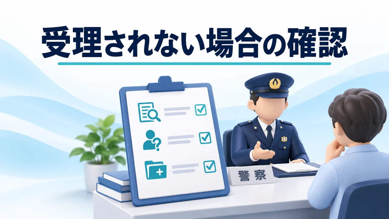受理されない場合の確認