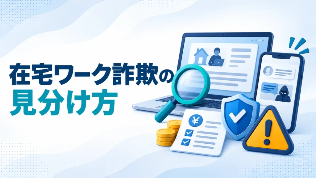 在宅ワーク詐欺の見分け方｜求人の8確認・5つの手口・支払後の対処