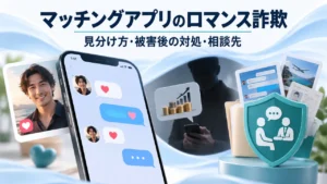 マッチングアプリのロマンス詐欺｜見分け方・被害後の対処・相談先