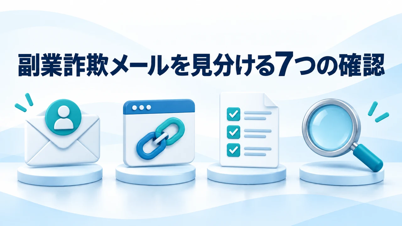副業詐欺メールを見分ける7つの確認