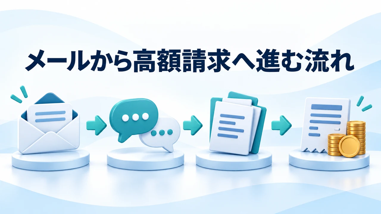 メールから高額請求へ進む流れ