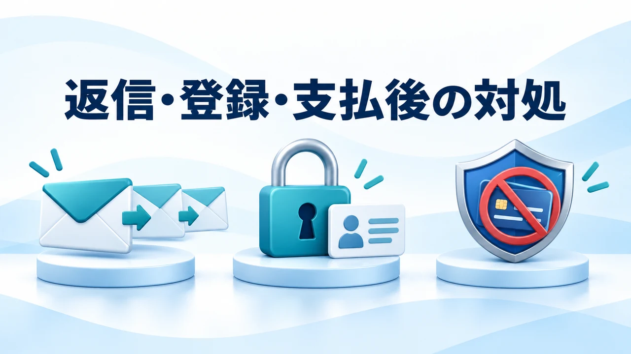 返信・登録・支払後の対処