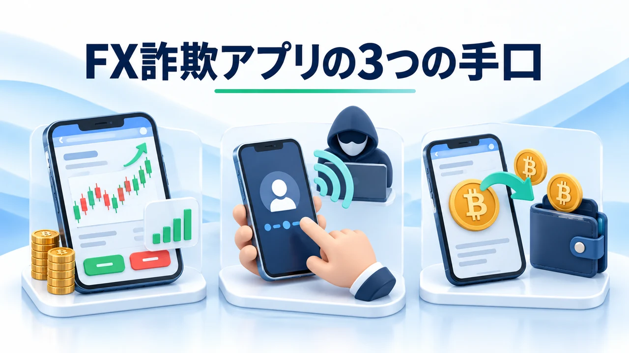 FX詐欺アプリの3つの手口