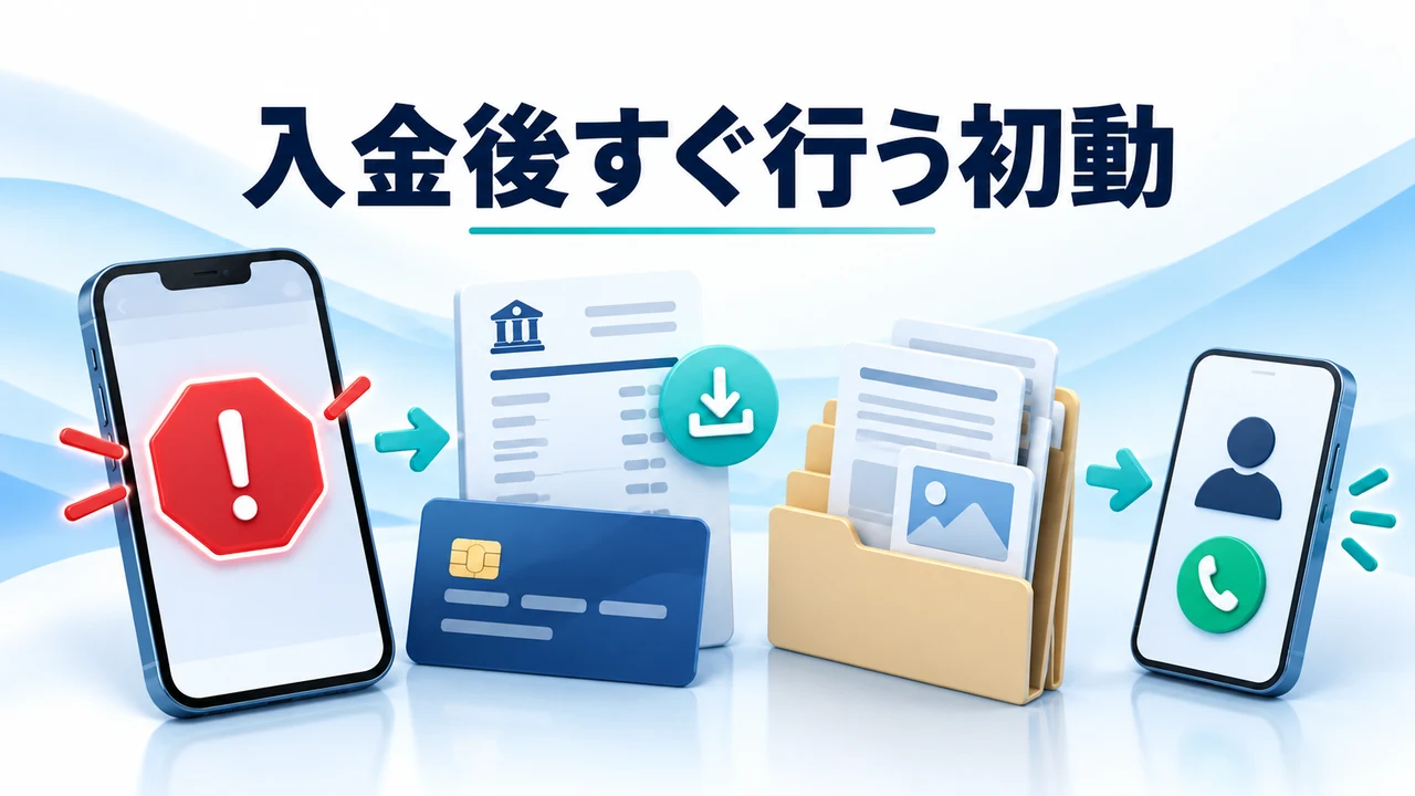 入金後すぐ行う初動