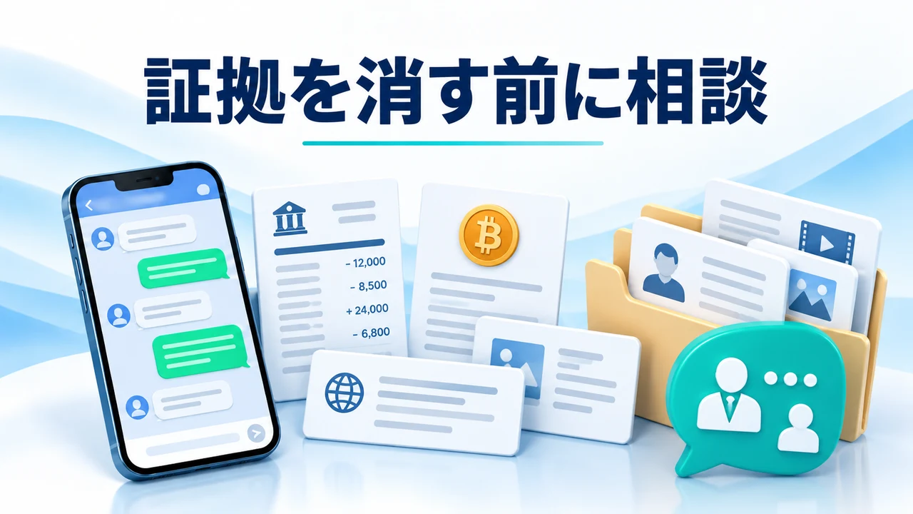 証拠を消す前に相談