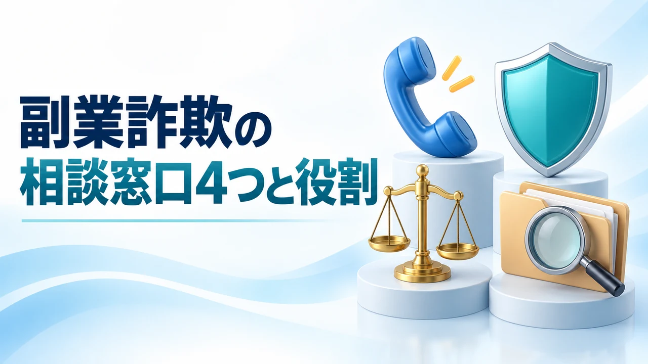 副業詐欺の相談窓口4つと役割